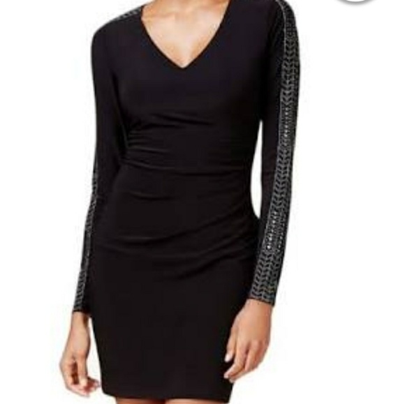 guess studded ruched sheath dress